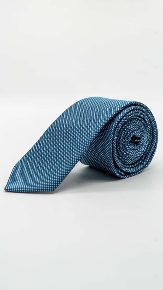 Gravata Skinny Azul Turquesa