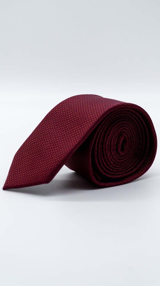 Gravata Skinny Burgundy Básica